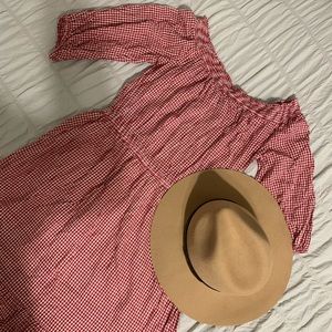 White & Red Checkered Picnic Dress